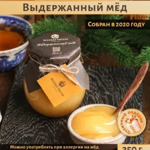 Выдержанный мед Вековая пасека (Сбор 2020 г) 350 г