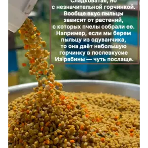 Цветочная пыльца Вековая пасека (В стеклянной банке, сбор 2025 г), черное стекло
