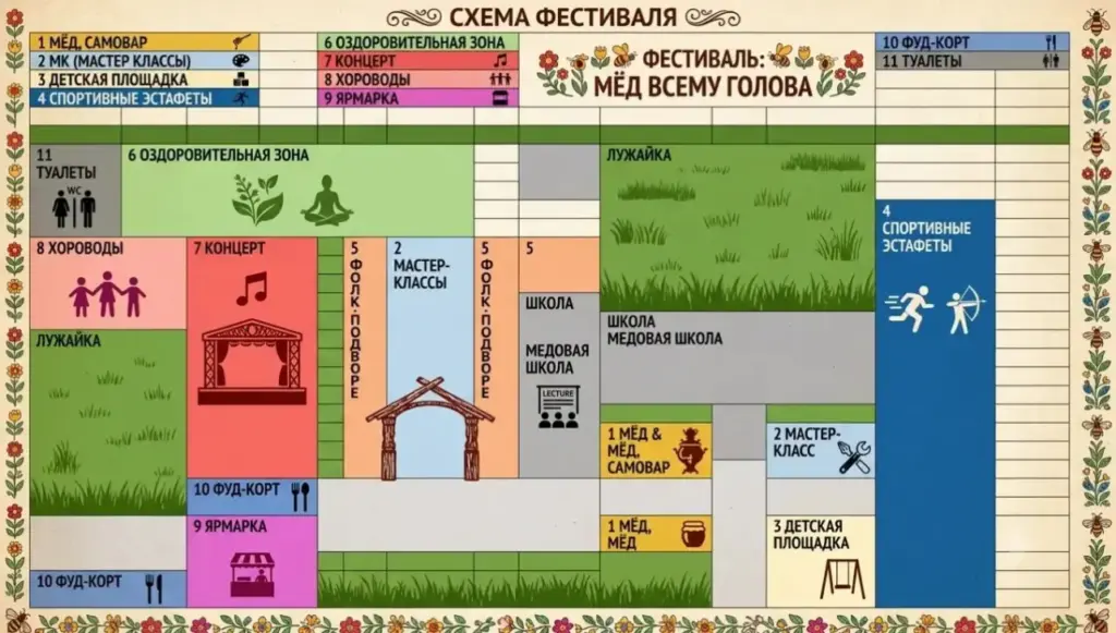 Схема фестиваля