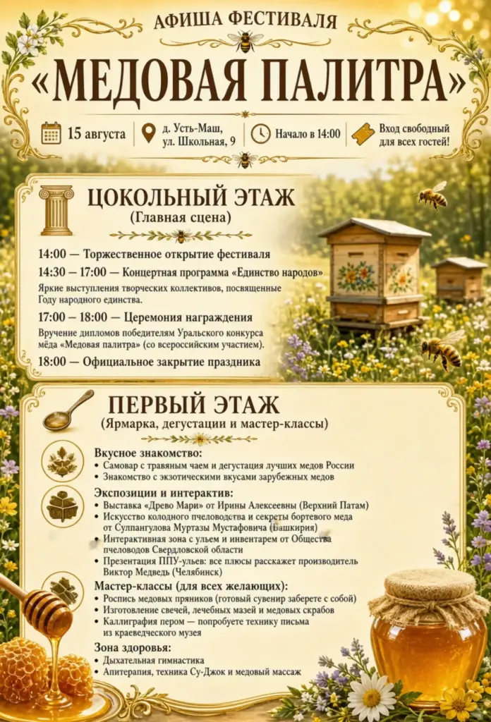 Афиша «Медовой палитры»